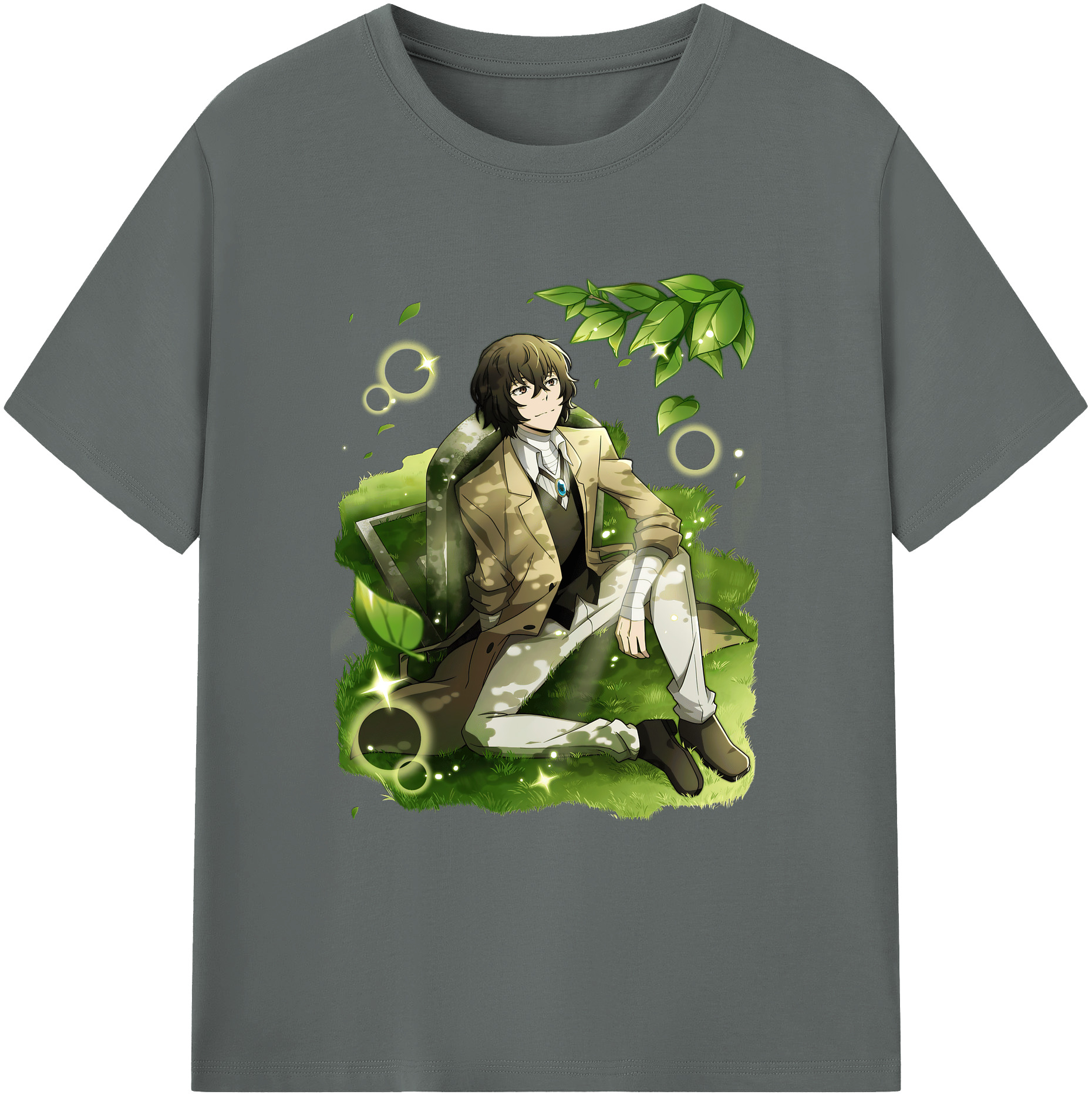 （画像用） 文豪ストレイドッグス Bungo Stray Dogs 綿100％ メンズ半袖Tシャツ｜肌触りやわらか＆通気性
